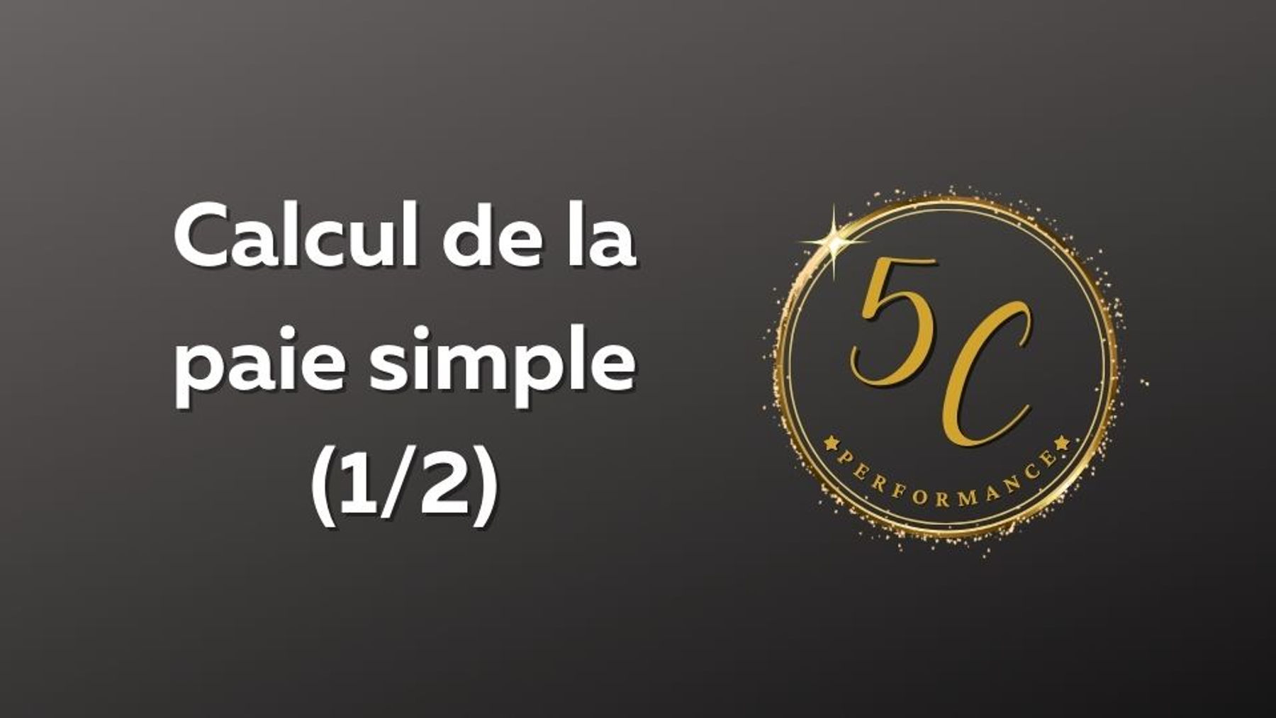 C12.1 - Calcul de la paie simple